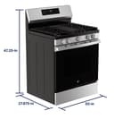 Ge® 30" Free-standing Gas Convection Range With No Preheat Air Fry And Easywash™ Oven Tray view 15