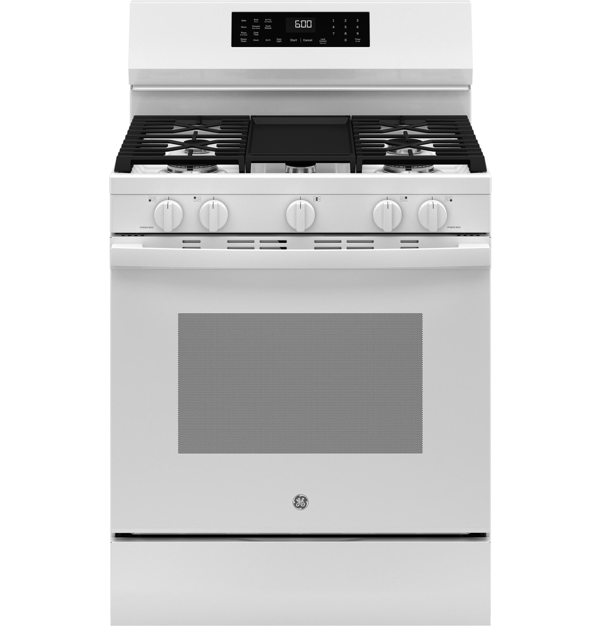 Ge® 30" Free-standing Gas Convection Range With No Preheat Air Fry And Easywash™ Oven Tray