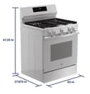 Ge® 30" Free-standing Gas Convection Range With No Preheat Air Fry And Easywash™ Oven Tray view 15