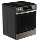 Ge® 30" Slide-in Front-control Convection Gas Range With No Preheat Air Fry And Easywash™ Oven Tray view 16