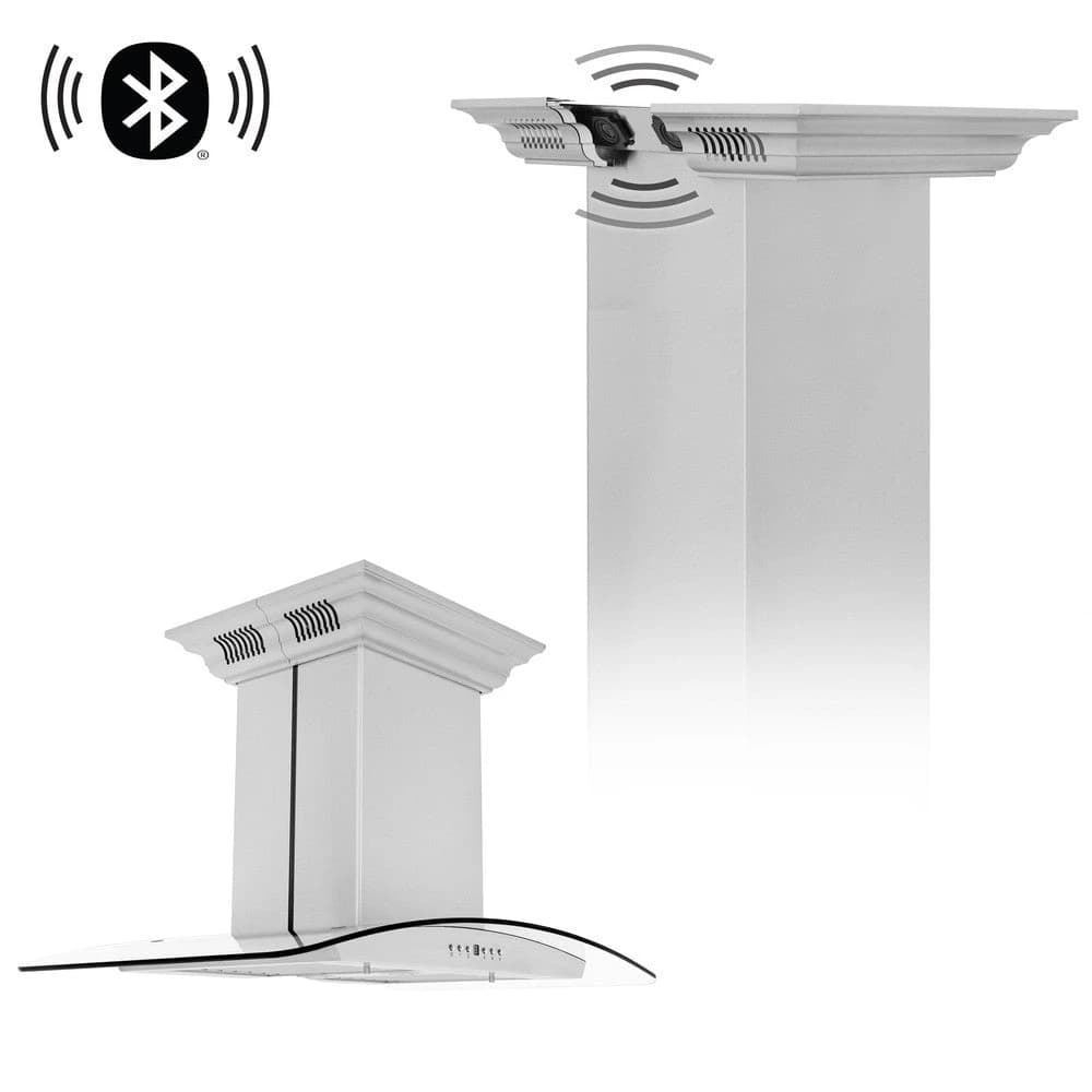 30 in. CrownSound™ Ducted Vent Island Mount Range Hood
