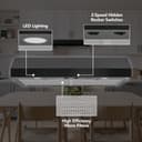 Broan-NuTone 30-Inch Under Cabinet Range Hood, ENERGY STAR, 350 Max Blower CFM, Black view 2