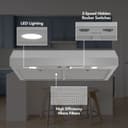 Broan-NuTone 30-Inch Under Cabinet Range Hood, ENERGY STAR, 350 Max Blower CFM, Stainless Steel view 2