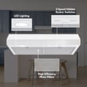 Broan-NuTone 30-Inch Under Cabinet Range Hood, ENERGY STAR, 350 Max Blower CFM, White view 2