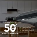 Glacier 36Inch 350 MAX Blower CFM 1.5 Sones Black Range Hood view 5