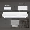 Broan-NuTone 30-Inch Under Cabinet Range Hood, ENERGY STAR, 350 Max Blower CFM, White view 2