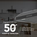 Glacier 36Inch 350 MAX Blower CFM 1.5 Sones Black Stainless Range Hood view 5