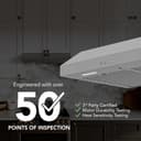 Glacier 36Inch 490 MAX Blower CFM 1.0 Sones Stainless Range Hood view 5
