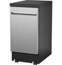 Ge® Energy Star® 18" Stainless Steel Interior Portable Dishwasher With Sanitize Cycle view 4