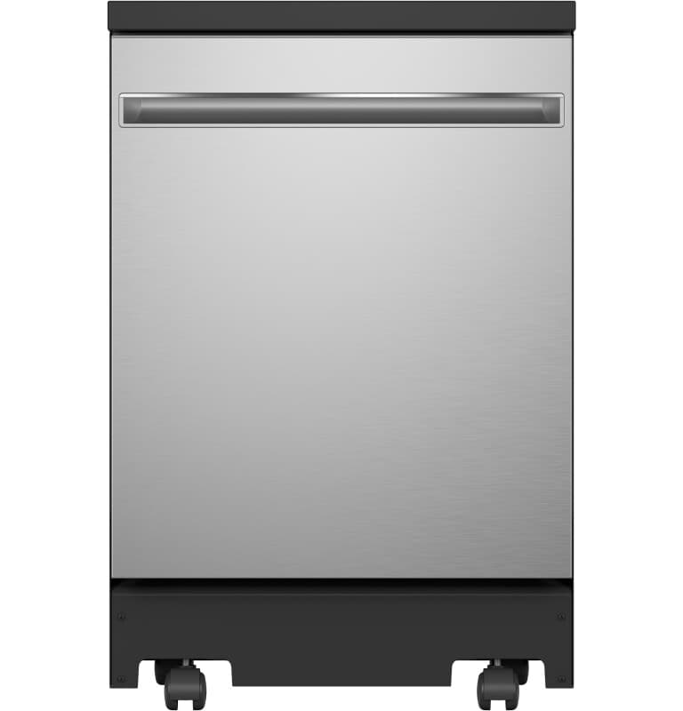 Ge® Energy Star® 24" Stainless Steel Interior Portable Dishwasher With Sanitize Cycle