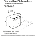 Ge® Energy Star® 24" Stainless Steel Interior Portable Dishwasher With Sanitize Cycle view 8