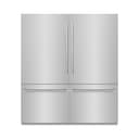 72 In. 39.6 Cu. Ft. French Door Built-in Bottom Freezer Refrigerator With Water Dispensers And Ice Makers In Stainless Steel With Graphite Gray Interior view 2