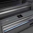 36 In. 19.8 Cu. Ft. Panel Ready Built-in Bottom Freezer Refrigerator With Water Dispenser And Ice Maker With Graphite Gray Interior view 13