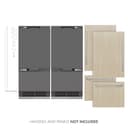 ZLINE 72 in. 39.6 cu. ft. Panel Ready French Door Built-In Bottom Freezer Refrigerator with Water Dispensers and Ice Makers with Graphite Gray Interior (GRBIT-72) view 2