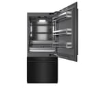 ZLINE 36 in. 19.8 cu. ft. Built-In Bottom Freezer Refrigerator with Water Dispenser and Ice Maker in Black Stainless Steel with Graphite Gray Interior (GRBIT-BS-36) view 1
