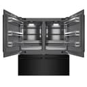 ZLINE 72 in. 39.6 cu. ft. French Door Built-In Bottom Freezer Refrigerator with Water Dispensers and Ice Makers in Black Stainless Steel with Graphite Gray Interior (GRBIT-BS-72) view 3