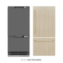 Autograph Edition 36 In. 19.8 Cu. Ft. Panel Ready Built-in Bottom Freezer Refrigerator With Water Dispenser And Ice Maker With Graphite Gray Interior And Champagne Bronze Accents view 2