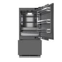 Autograph Edition 36 In. 19.8 Cu. Ft. Panel Ready Built-in Bottom Freezer Refrigerator With Water Dispenser And Ice Maker With Graphite Gray Interior And Champagne Bronze Accents view 7