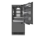 Autograph Edition 36 In. 19.8 Cu. Ft. Panel Ready Built-in Bottom Freezer Refrigerator With Water Dispenser And Ice Maker With Graphite Gray Interior And Matte Black Accents view 1