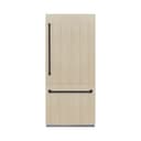 Autograph Edition 36 In. 19.8 Cu. Ft. Panel Ready Built-in Bottom Freezer Refrigerator With Water Dispenser And Ice Maker With Graphite Gray Interior And Matte Black Accents view 4