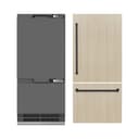 Autograph Edition 36 In. 19.8 Cu. Ft. Panel Ready Built-in Bottom Freezer Refrigerator With Water Dispenser And Ice Maker With Graphite Gray Interior And Matte Black Accents view 5