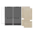 Autograph Edition 72 In. 39.6 Cu. Ft. Panel Ready French Door Built-in Bottom Freezer Refrigerator With Water Dispensers And Ice Makers With Graphite Gray Interior And Champagne Bronze Accents view 4