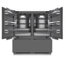 Autograph Edition 72 In. 39.6 Cu. Ft. Panel Ready French Door Built-in Bottom Freezer Refrigerator With Water Dispensers And Ice Makers With Graphite Gray Interior And Champagne Bronze Accents view 6