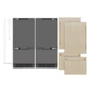 Autograph Edition 72 In. 39.6 Cu. Ft. Panel Ready French Door Built-in Bottom Freezer Refrigerator With Water Dispensers And Ice Makers With Graphite Gray Interior And Polished Gold Accents view 4