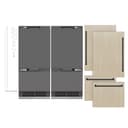 Autograph Edition 72 In. 39.6 Cu. Ft. Panel Ready French Door Built-in Bottom Freezer Refrigerator With Water Dispensers And Ice Makers With Graphite Gray Interior And Matte Black Accents view 4