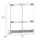 Autograph Edition 72 In. 39.6 Cu. Ft. Panel Ready French Door Built-in Bottom Freezer Refrigerator With Water Dispensers And Ice Makers With Graphite Gray Interior And Matte Black Accents view 13