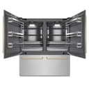 Autograph Edition 72 In. 39.6 Cu. Ft. French Door Built-in Bottom Freezer Refrigerator With Water Dispensers And Ice Makers In Satin Stainless Steel With Graphite Gray Interior And Champagne Bronze Accents view 1