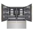 Autograph Edition 72 In. 39.6 Cu. Ft. French Door Built-in Bottom Freezer Refrigerator With Water Dispensers And Ice Makers In Satin Stainless Steel With Graphite Gray Interior And Champagne Bronze Accents view 3