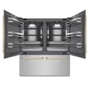 Autograph Edition 72 In. 39.6 Cu. Ft. French Door Built-in Bottom Freezer Refrigerator With Water Dispensers And Ice Makers In Satin Stainless Steel With Graphite Gray Interior And Polished Gold Accents view 1