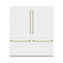 Autograph Edition 72 In. 39.6 Cu. Ft. French Door Built-in Bottom Freezer Refrigerator With Water Dispensers And Ice Makers In White Matte With Graphite Gray Interior And Polished Gold Accents view 2