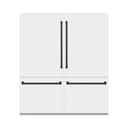 Autograph Edition 72 In. 39.6 Cu. Ft. French Door Built-in Bottom Freezer Refrigerator With Water Dispensers And Ice Makers In White Matte With Graphite Gray Interior And Matte Black Accents view 2