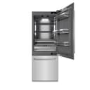 30 In. 16.1 Cu. Ft. Built-in Bottom Freezer Refrigerator With Water Dispenser And Ice Maker In Stainless Steel With Graphite Gray Interior view 18