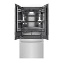 36 In. 19.6 Cu. Ft. French Door Built-in Bottom Freezer Refrigerator With Water Dispenser And Ice Maker In Stainless Steel With Graphite Gray Interior view 1