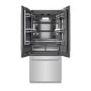 36 In. 19.6 Cu. Ft. French Door Built-in Bottom Freezer Refrigerator With Water Dispenser And Ice Maker In Stainless Steel With Graphite Gray Interior view 17