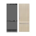 ZLINE 30 in. 16.1 cu. ft. Panel Ready Built-In Bottom Freezer Refrigerator with Water Dispenser and Ice Maker with Graphite Gray Interior (GRBIV-30) view 19