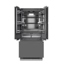 ZLINE 36 in. 19.6 cu. ft. Panel Ready French Door Built-In Bottom Freezer Refrigerator with Water Dispenser and Ice Maker with Graphite Gray Interior (GRBIV-36) view 1