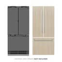 ZLINE 36 in. 19.6 cu. ft. Panel Ready French Door Built-In Bottom Freezer Refrigerator with Water Dispenser and Ice Maker with Graphite Gray Interior (GRBIV-36) view 12