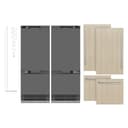 ZLINE 60 in. 32.2 cu. ft. Panel Ready French Door Built-In Bottom Freezer Refrigerator with Water Dispensers and Ice Makers with Graphite Gray Interior (GRBIV-60) view 19