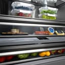 ZLINE 60 in. 32.2 cu. ft. Panel Ready French Door Built-In Bottom Freezer Refrigerator with Water Dispensers and Ice Makers with Graphite Gray Interior (GRBIV-60) view 3