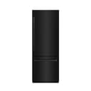 30 In. 16.1 Cu. Ft. Built-in Bottom Freezer Refrigerator With Water Dispenser And Ice Maker In Black Stainless Steel With Graphite Gray Interior view 18