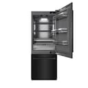 30 In. 16.1 Cu. Ft. Built-in Bottom Freezer Refrigerator With Water Dispenser And Ice Maker In Black Stainless Steel With Graphite Gray Interior view 17