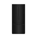 36 In. 19.6 Cu. Ft. French Door Built-in Bottom Freezer Refrigerator With Water Dispenser And Ice Maker In Black Stainless Steel With Graphite Gray Interior view 11