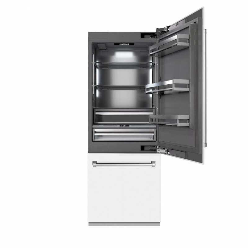 30 in. 16.1 cu. ft. Built-In Bottom Freezer Refrigerator with Water Dispenser and Ice Maker