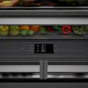ZLINE Autograph Edition 36 in. 19.6 cu. ft. French Door Built-In Bottom Freezer Refrigerator with Water Dispenser and Ice Maker in Stainless Steel with Graphite Gray Interior and Polished Gold Accents (GRBIVZ-304-36G) view 15