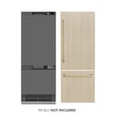 ZLINE Autograph Edition 30 in. 16.1 cu. ft. Panel Ready Built-In Bottom Freezer Refrigerator with Water Dispenser and Ice Maker with Graphite Gray Interior and Champagne Bronze Accents (GRBIVZ-30-CB) view 12