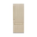 ZLINE Autograph Edition 30 in. 16.1 cu. ft. Panel Ready Built-In Bottom Freezer Refrigerator with Water Dispenser and Ice Maker with Graphite Gray Interior and Champagne Bronze Accents (GRBIVZ-30-CB) view 20